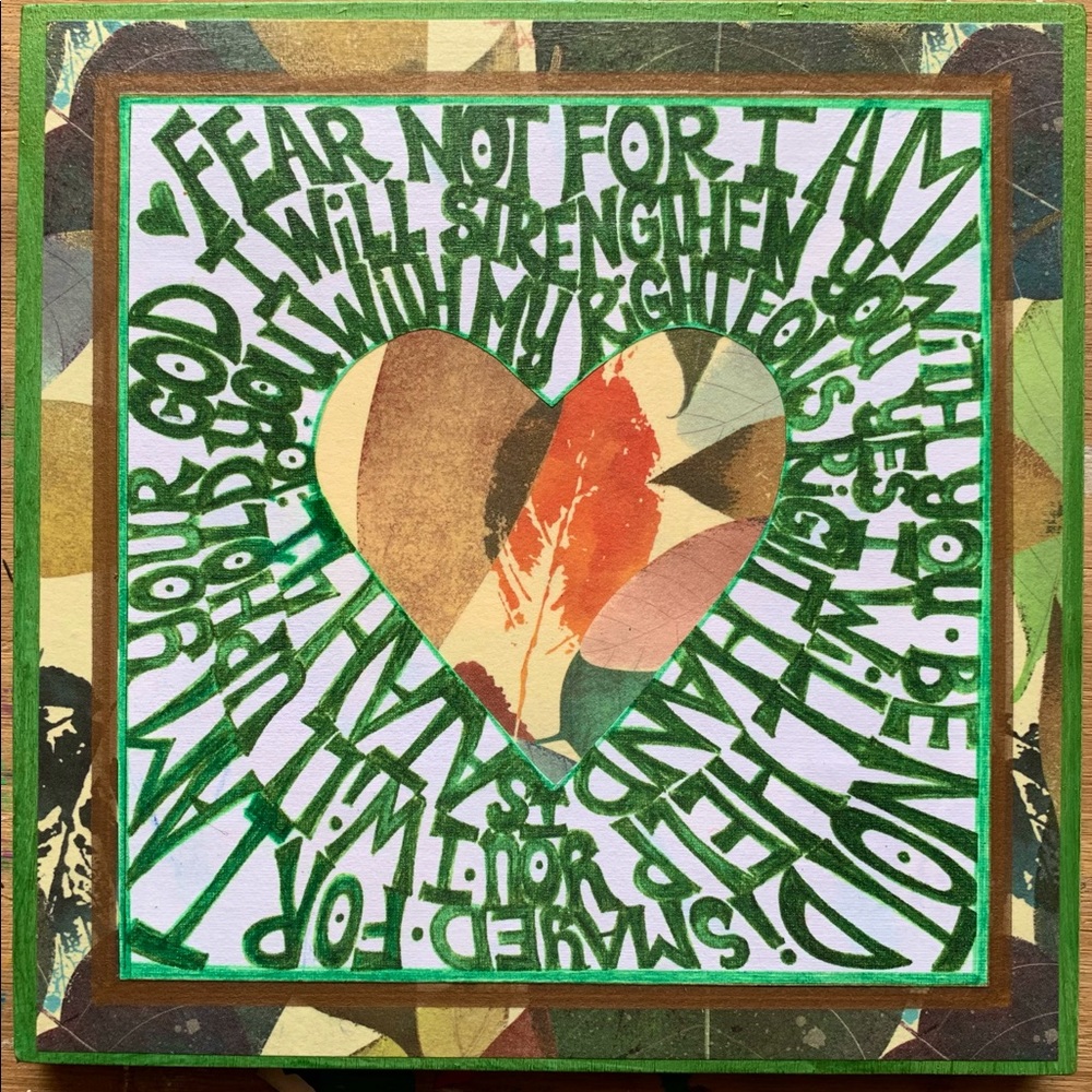 One of a kind handmade scripture art